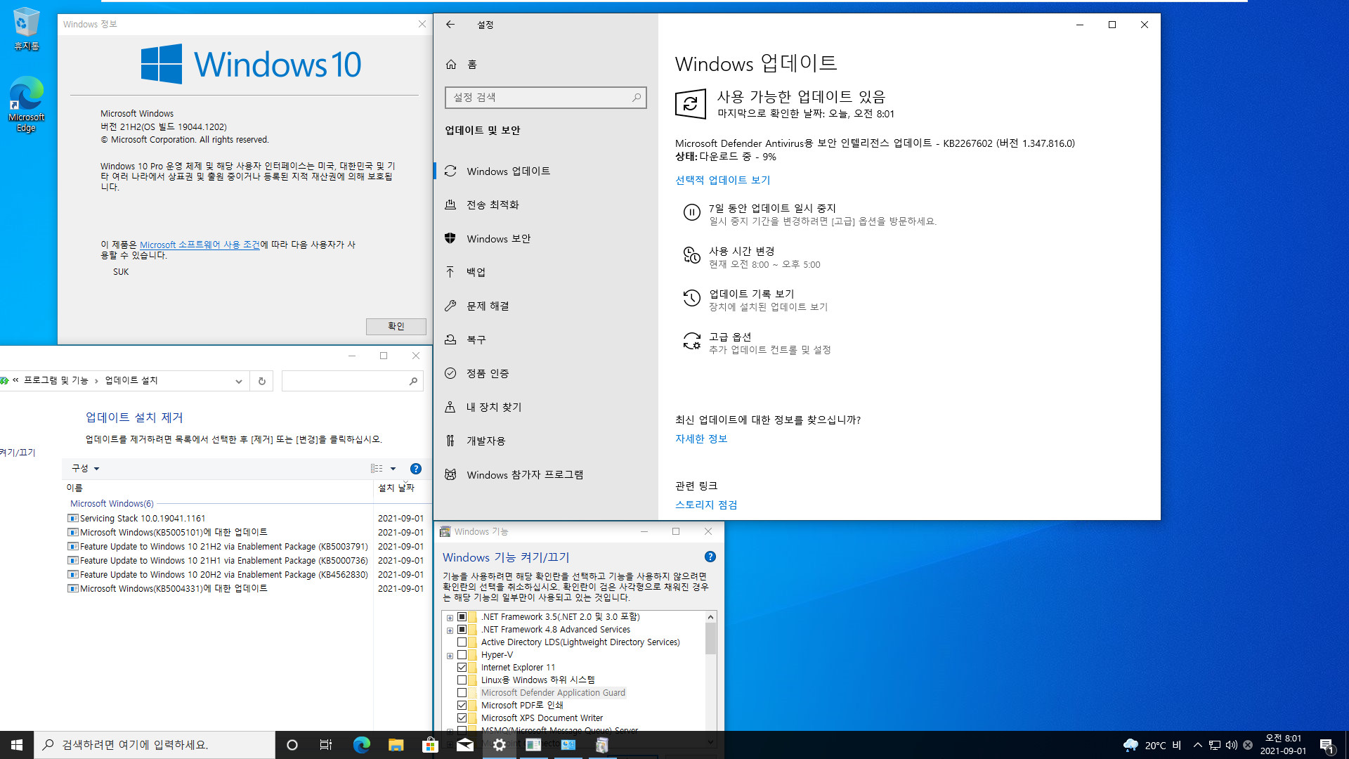 2021-09-01 릴리스 프리뷰 - PRO x64 4개 버전 통합 - Windows 10 버전 2004, 빌드 19041.1202 + 버전 20H2, 빌드 19042.1202 + 버전 21H1, 빌드 19043.1202 + 버전 21H2, 빌드 19044.1202 - 공용 누적 업데이트 KB5005101 - 2021-09-01_080113.jpg