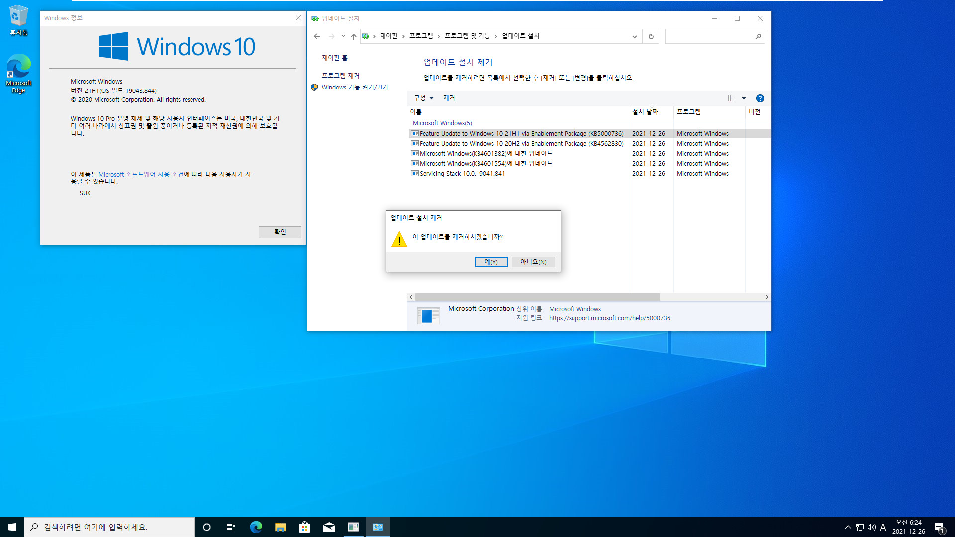 외전 통합 - 2021-02-25 선택적 업데이트 - PRO x64 2개 버전 통합 - Windows 10 버전 20H2, 빌드 19042.844 + 버전 21H1, 빌드 19043.844 - 공용 누적 업데이트 KB4601382 - 2021-12-26_062451.jpg