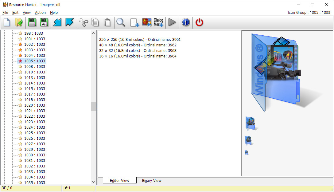 Win7 라이브러리 안에 폴더 아이콘들 변경하기 - imageres.dll 아이콘 1002 ~ 1005까지 4개를 변경함 2021-04-03_182429.jpg