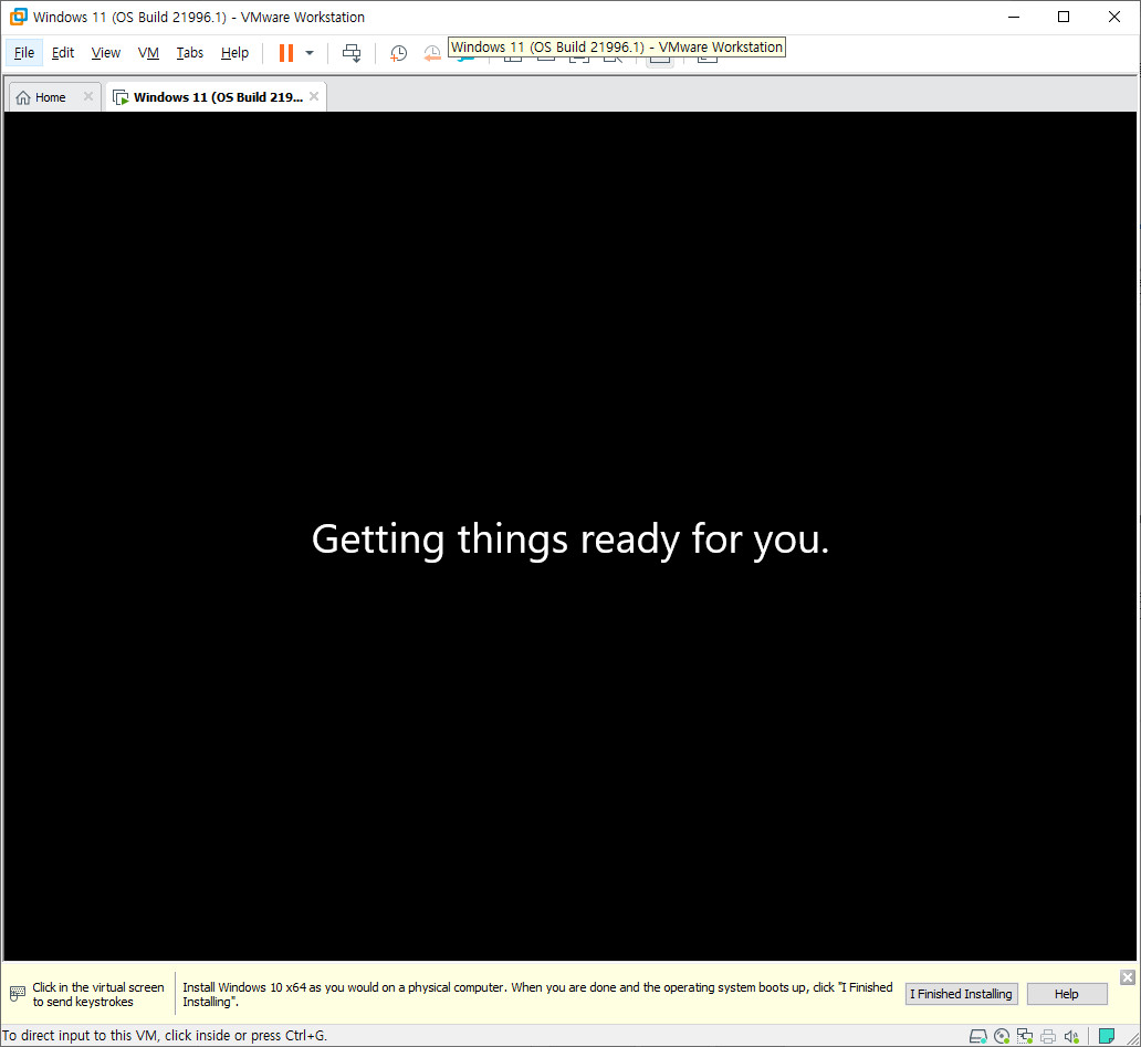 유출된 Windows 11 (OS Build 21996.1) 설치 테스트 - vmware - 윈도우 10과 크게 다르게는 느껴지지 않습니다 2021-06-16_064554.jpg