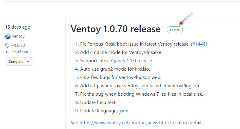 Ventoy는 현재 1.0.70 버전이 최신입니다 2022-03-06_123551.jpg