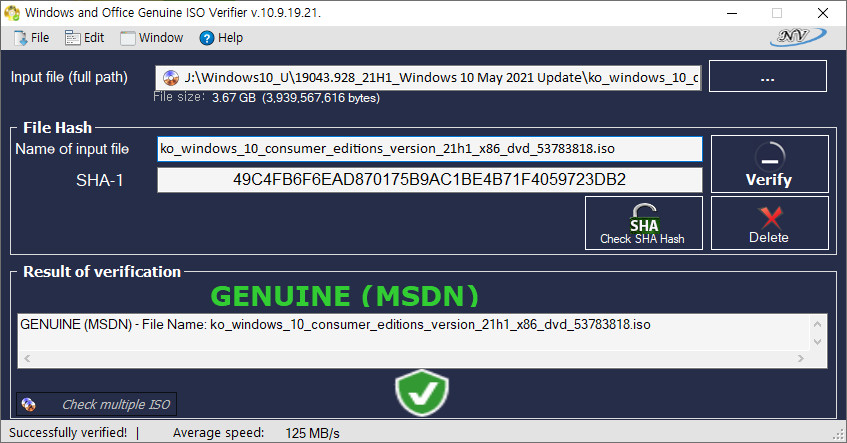 windows_and_office_genuine_iso_verifier 으로 Windows 10 버전 21H1 (19043.928) 최종 빌드, 인사이더 프리뷰 ISO가 전부 MSDN과 해시값이 같다는걸 확인했습니다 2021-05-20_025041.jpg