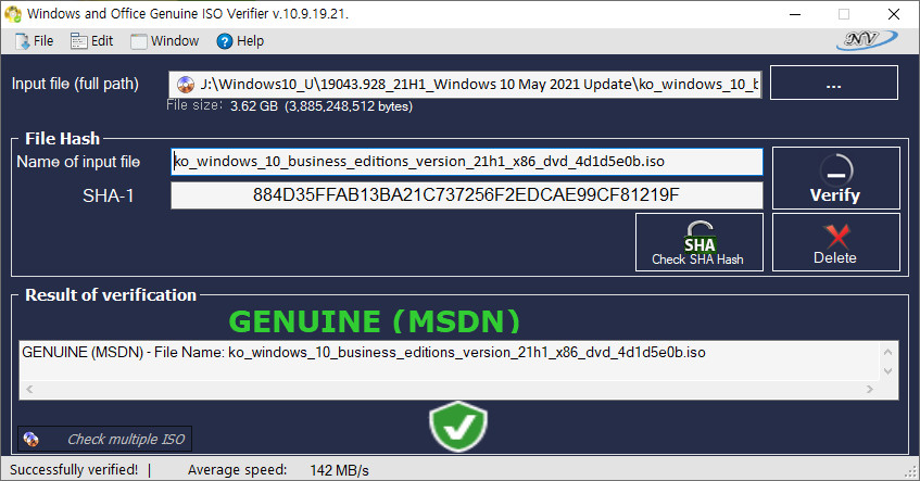windows_and_office_genuine_iso_verifier 으로 Windows 10 버전 21H1 (19043.928) 최종 빌드, 인사이더 프리뷰 ISO가 전부 MSDN과 해시값이 같다는걸 확인했습니다 2021-05-20_024713.jpg