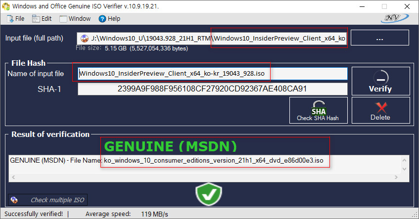windows_and_office_genuine_iso_verifier 으로 Windows 10 버전 21H1 (19043.928) 최종 빌드, 인사이더 프리뷰 ISO가 전부 MSDN과 해시값이 같다는걸 확인했습니다 2021-05-20_025249.jpg