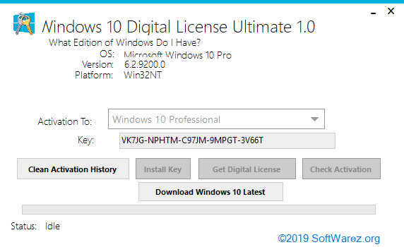 find digital license windows 10