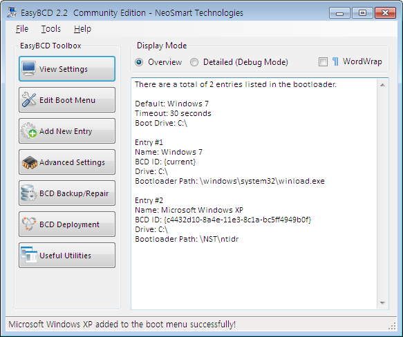 7에서xp추가설치-7에서EasyBCD실행-xp를추가해줌-멀티메뉴로됨.png