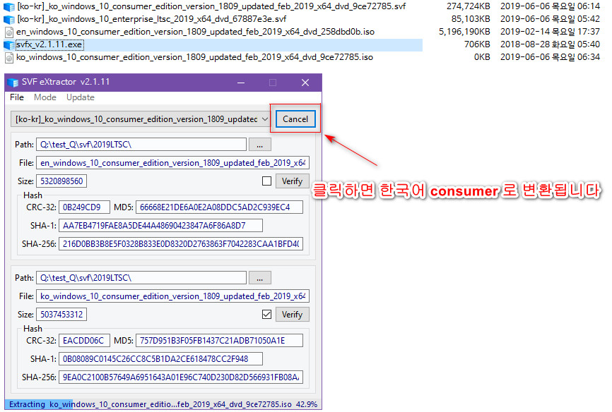 2019 LTSC [주의, 버전은 1809] 2019년 5월 통합본 msdn은 아직 없고, 2월 통합본만 있어서 영문판 consumer 기준으로 svf 파일로 변환해봤습니다 2019-06-06_063459.jpg