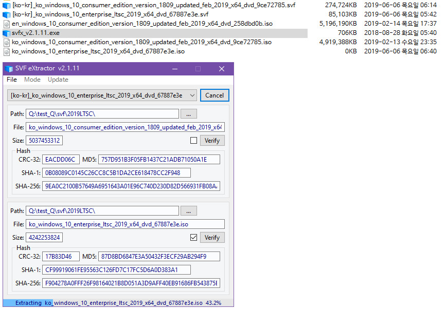 2019 LTSC [주의, 버전은 1809] 2019년 5월 통합본 msdn은 아직 없고, 2월 통합본만 있어서 영문판 consumer 기준으로 svf 파일로 변환해봤습니다 2019-06-06_064022.jpg