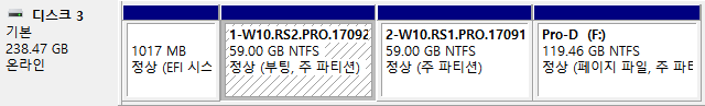 Wimboot 해제하고 다시 일반 부팅하기 - 기존 윈도 캡처하고-파티션 삭제하고-포맷하고-설치하기-완료 2017-09-23_104012.png