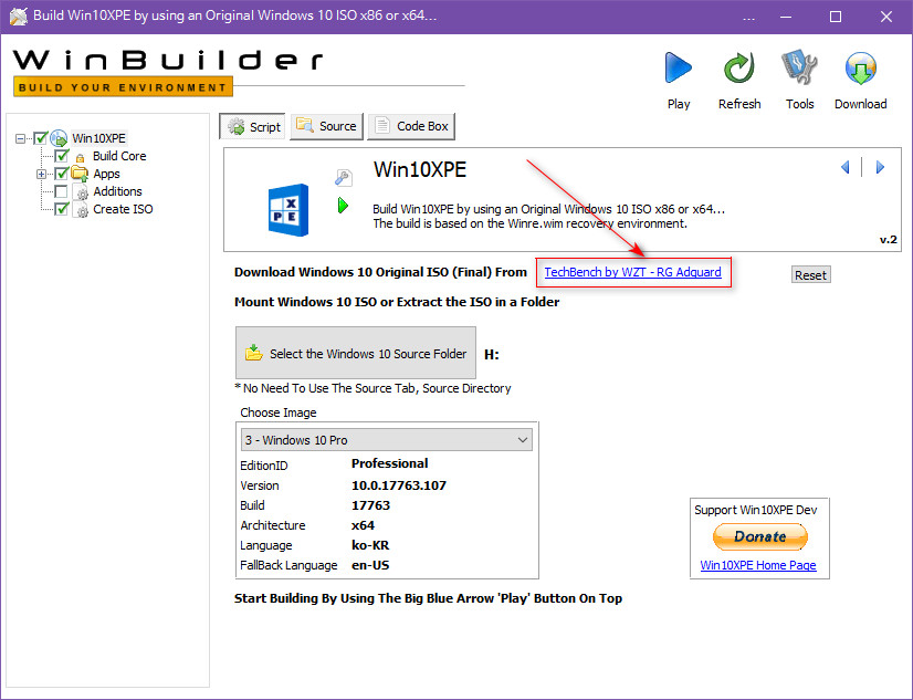 드림 PE 빌더 1.4 - 빌드 테스트 - 17763.107 빌드 msdn 원본 iso 링크도 있습니다 2019-03-15_080724.jpg