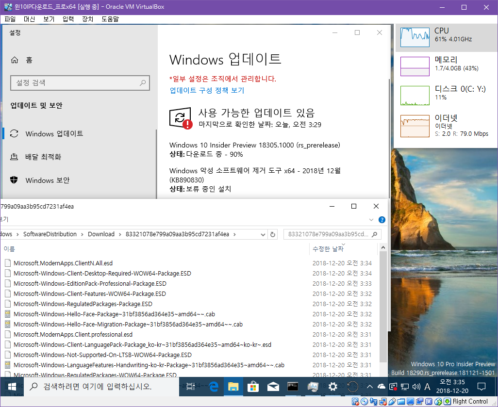 윈도10 19H1 인사이더 프리뷰 18305.1000 빌드 나왔네요 2018-12-20_033507.png