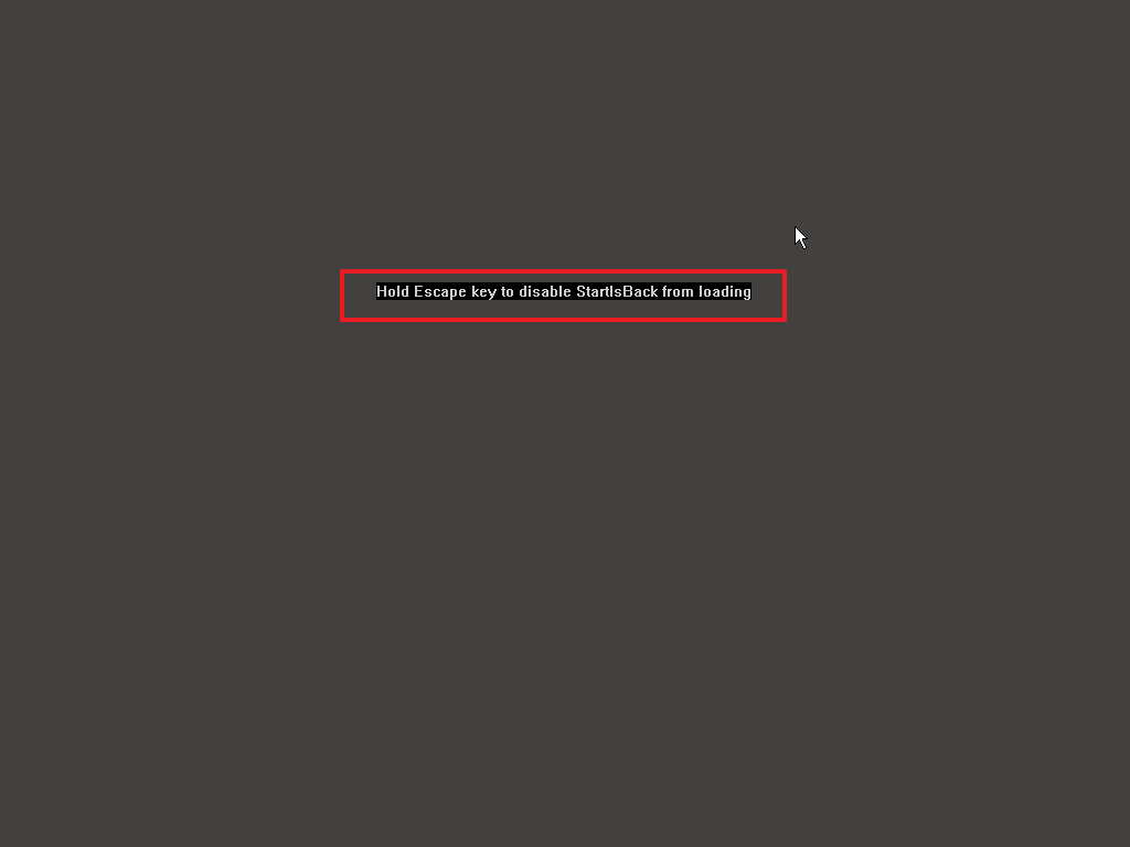 Startisback from loading. Hold Escape Key to prevent STARTISBACK from loading. Hold Escape Key to prevent STARTISBACK. Hold Escape Key to prevent STARTISBACK from loading что делать. Windows 10 hold Escape Key to disable STARTLSBACK from loading.