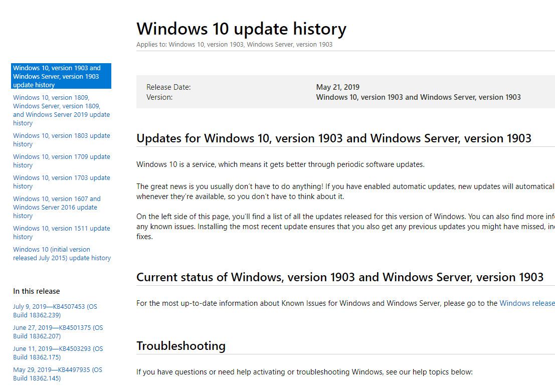 Windows 10 버전 1903 누적 업데이트 KB4505903 (OS 빌드 18362.267) [2019-07-25 일자] 나왔네요 - 업데이트 히스토리에도 없습니다 2019-07-26_030216.jpg