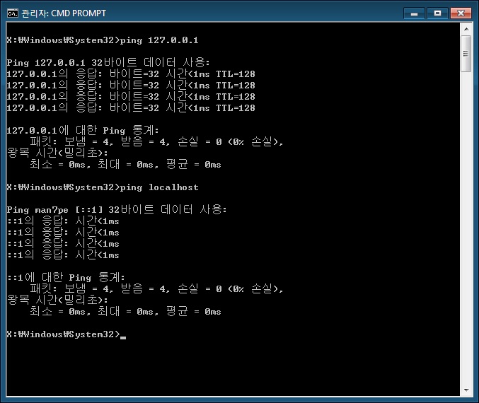 pinging loopback address