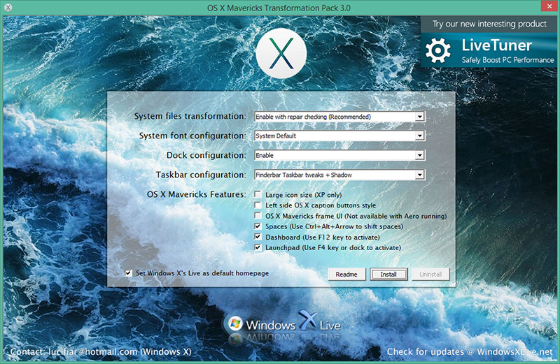 os x mavericks transformation pack 2.0