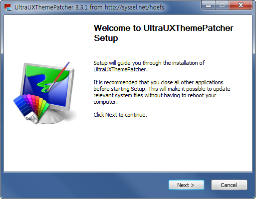 instal the new UltraUXThemePatcher 4.4.1
