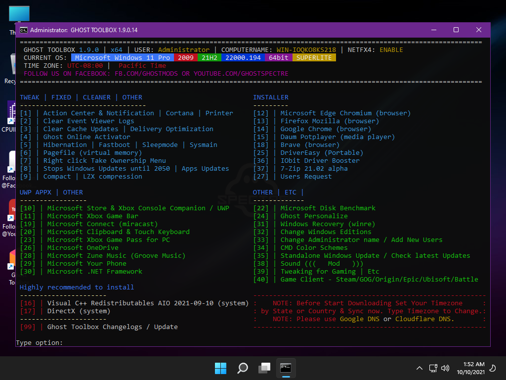 windows 10 ghost spectre compact vs superlite