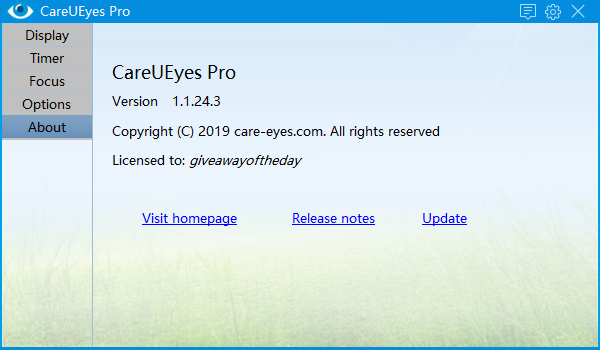 download the new version CAREUEYES Pro 2.2.8