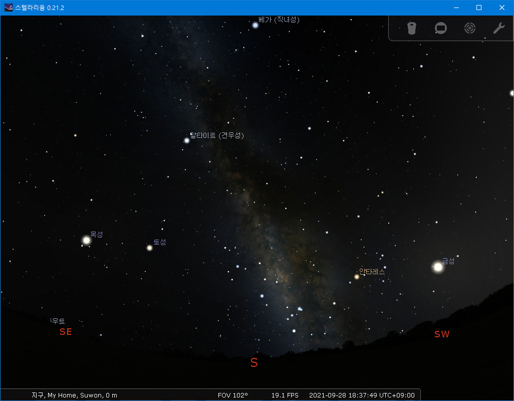 윈도우 포럼 - 자 료 실 - 9월 27일자 Stellarium V0.21.2