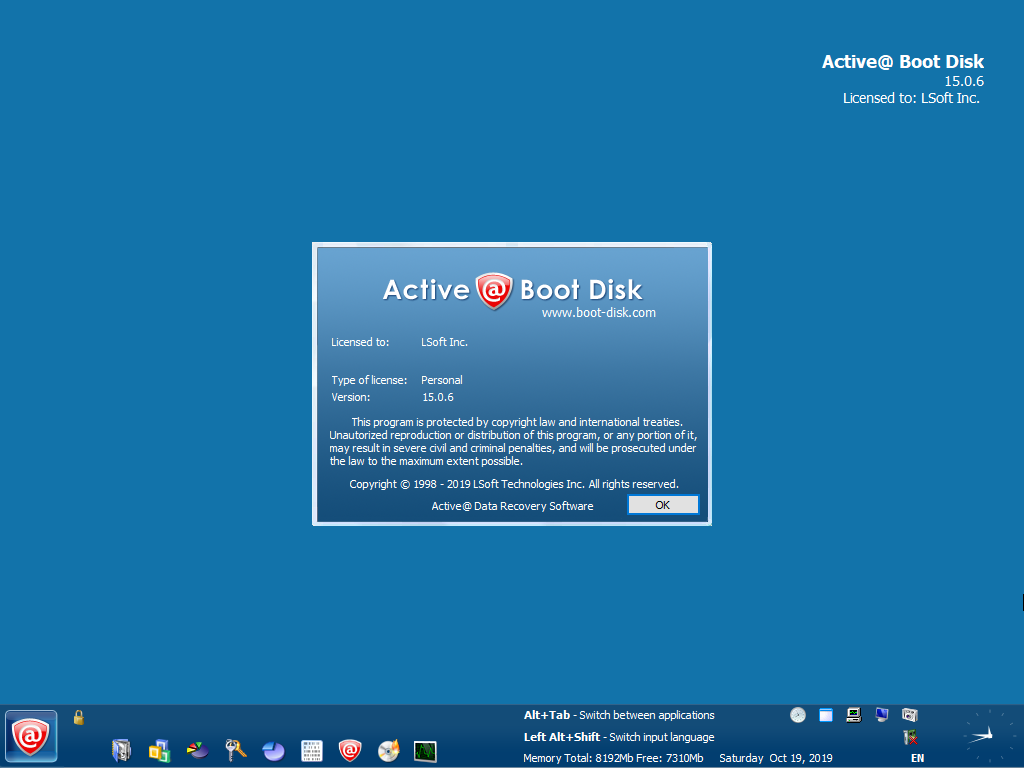 active boot disk windows pe is greyed out