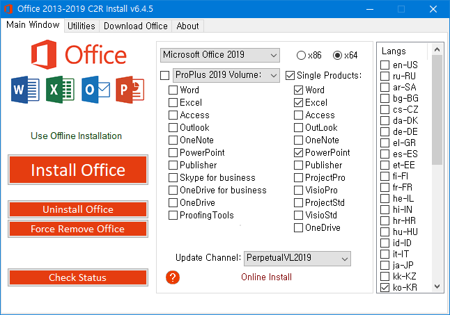 Office 2013-2021 C2R Install v7.6.2 instal the new version for mac