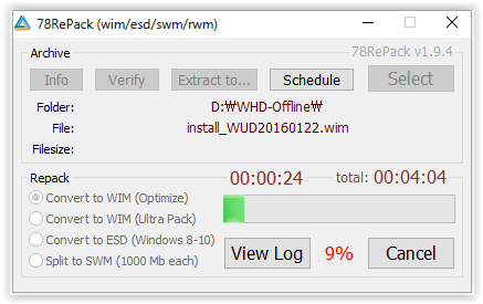 Как собрать swm файлы в wim