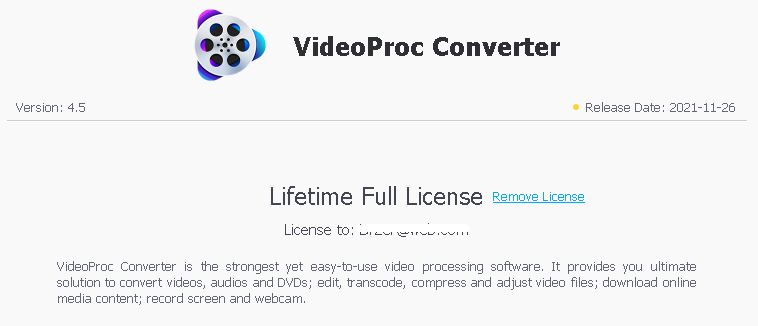 videoproc converter v4.5